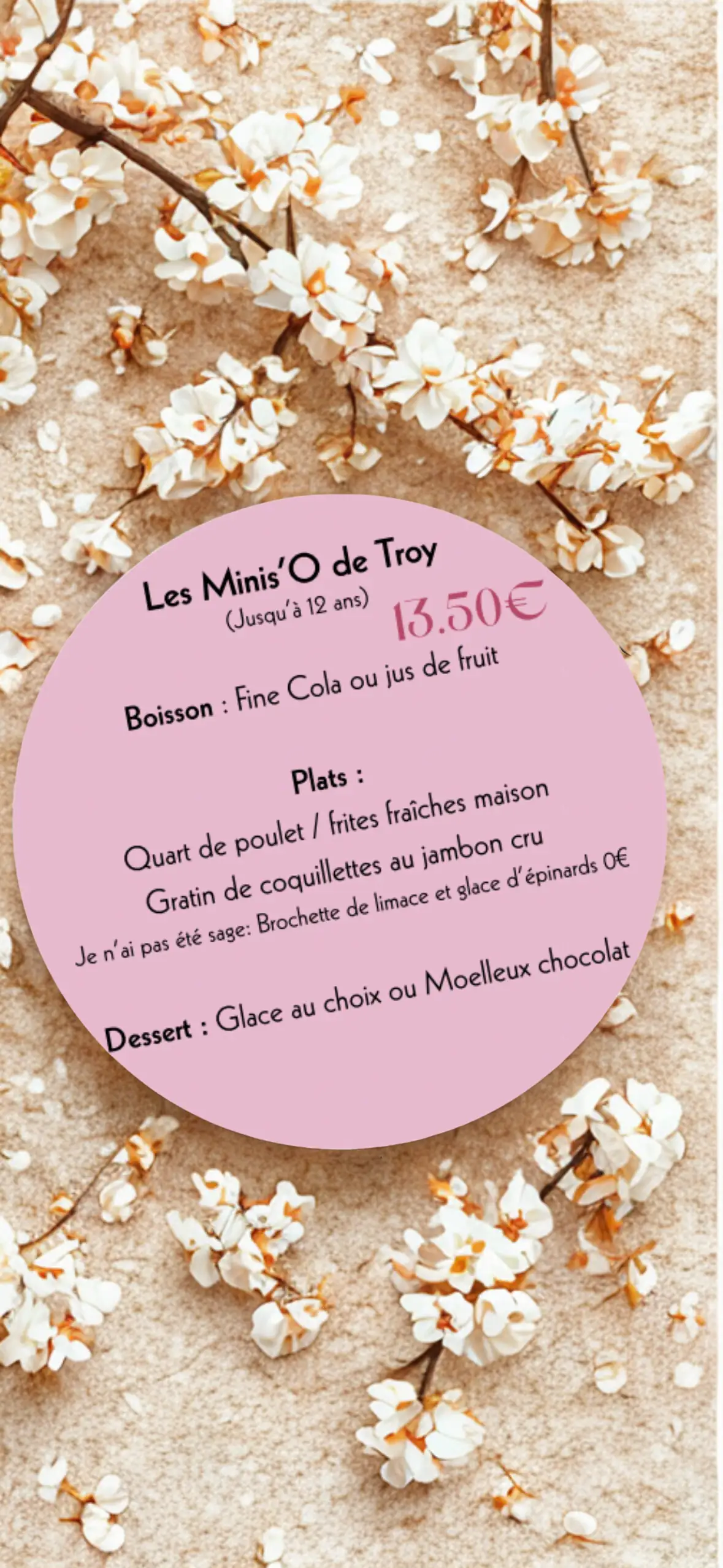 menu enfant